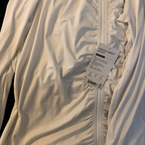 Athleta Jackets & Coats Athleta White Crosscurrent Hooded Jacket